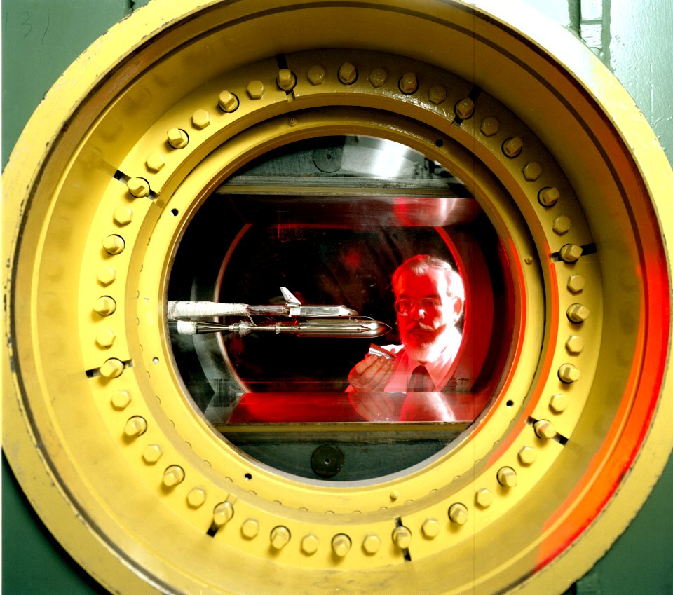 Orbiter Model In Wind Tunnel