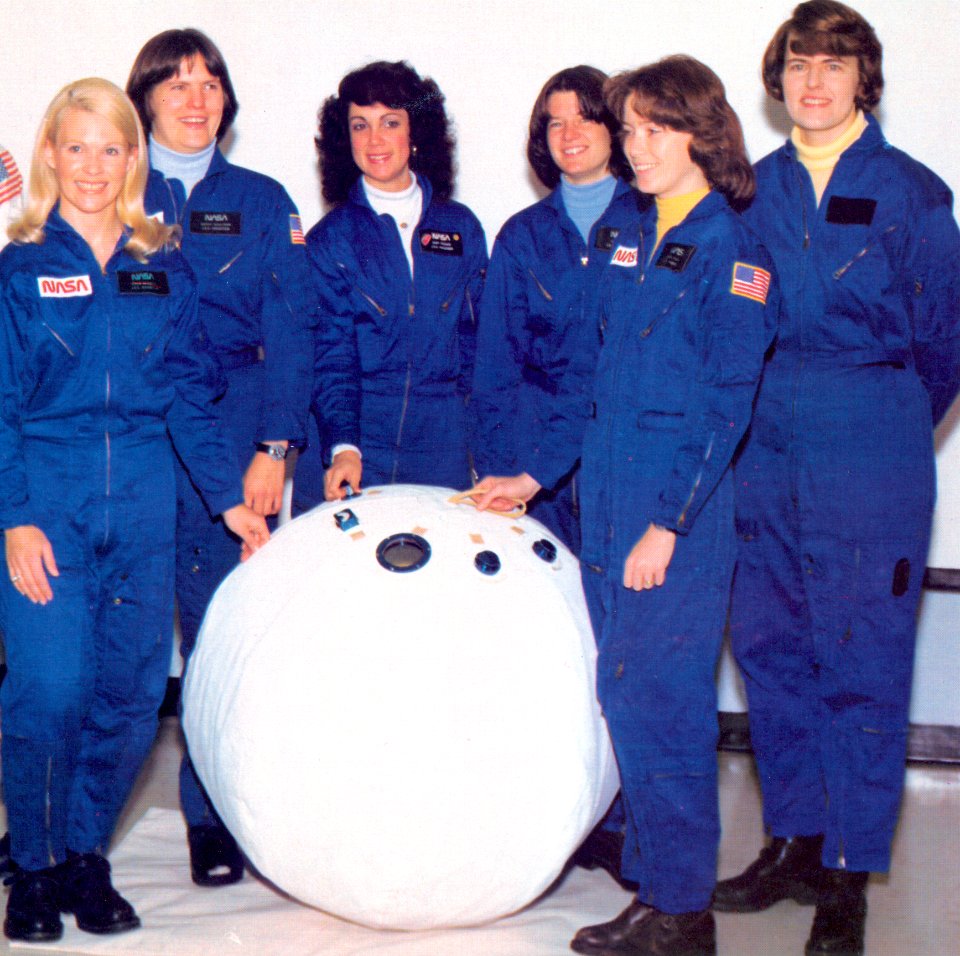 First Six Women Astronauts With Rescue Ball