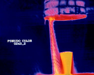 Thermal Image Test Of Space Shuttle Main Engine photo