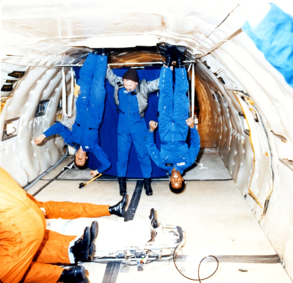 Guion Bluford Experiences Weightlessness On The KC-135