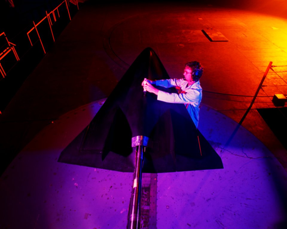 Mach 55 Wave Rider In Full Scale Wind Tunnel