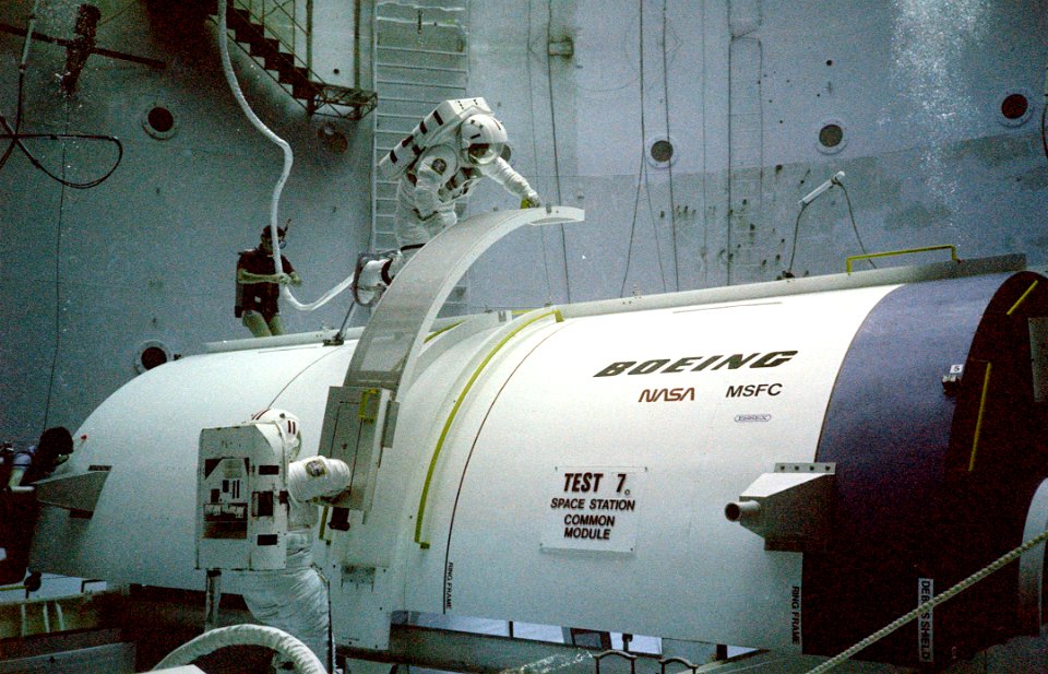 Space Station Mock-up In Neutral Buoyancy Simulator