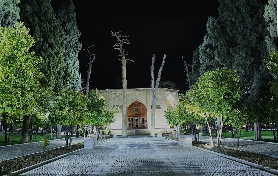 Evening architecture plaza