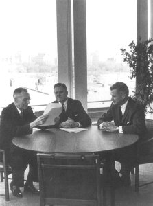 Hugh Dryden James Webb And Robert Seamans