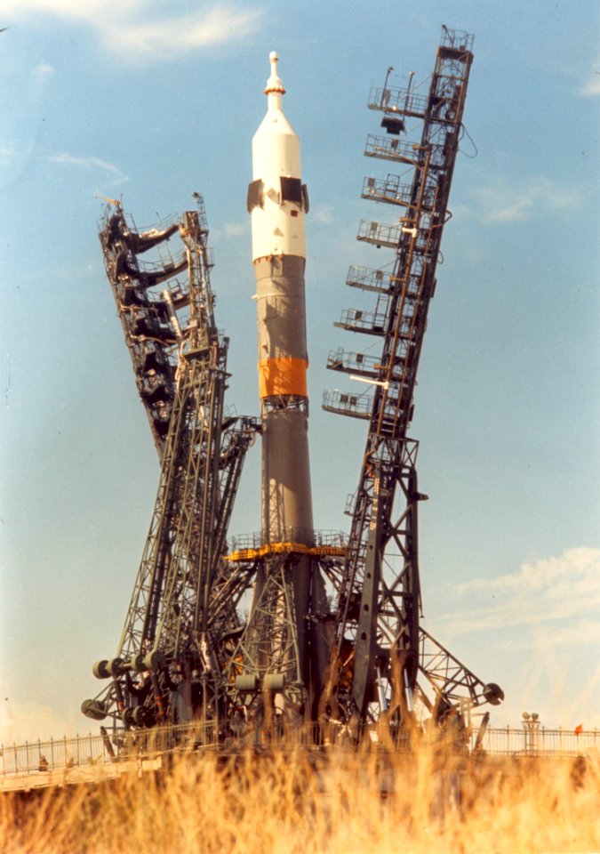 Installation Of Soyuz Spacecraft At Baikonur
