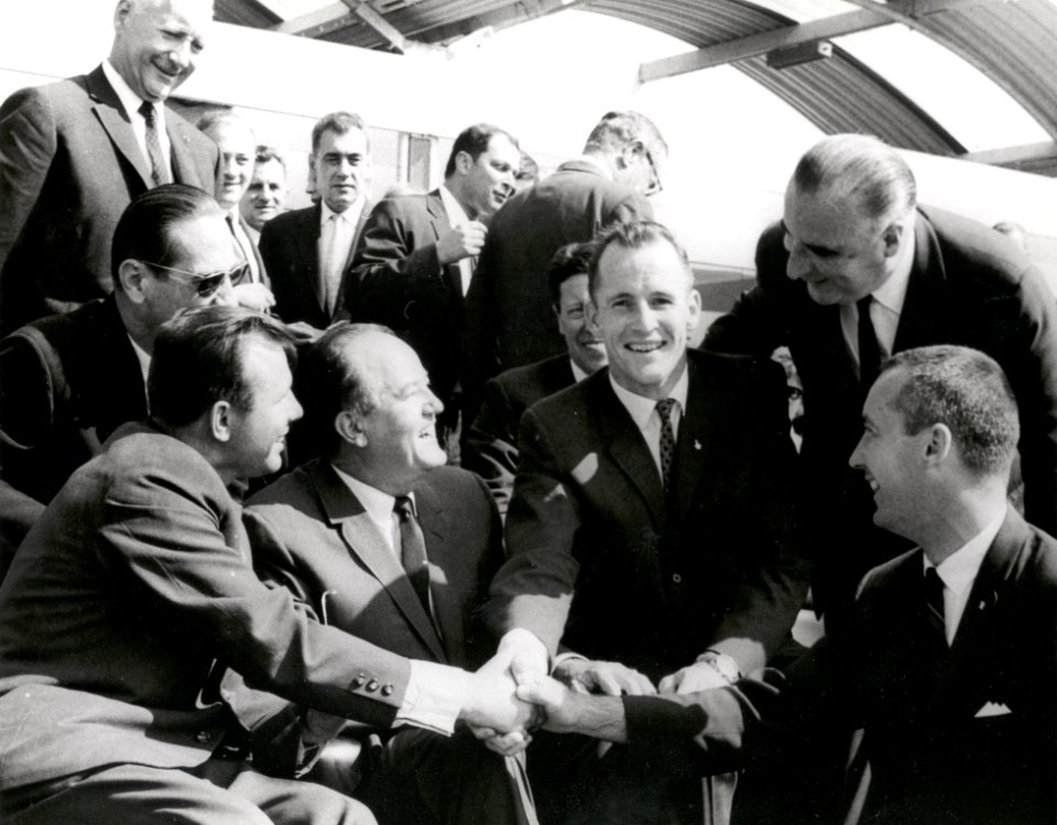 Gemini 4 Astronauts Meet Yuri Gagarin
