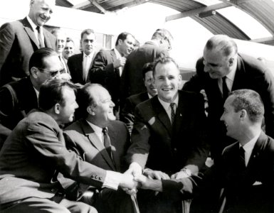 Gemini 4 Astronauts Meet Yuri Gagarin