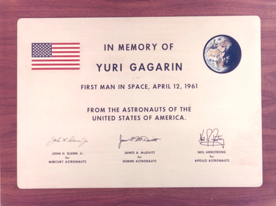 Memorial Plaque For Yuri Gagarin