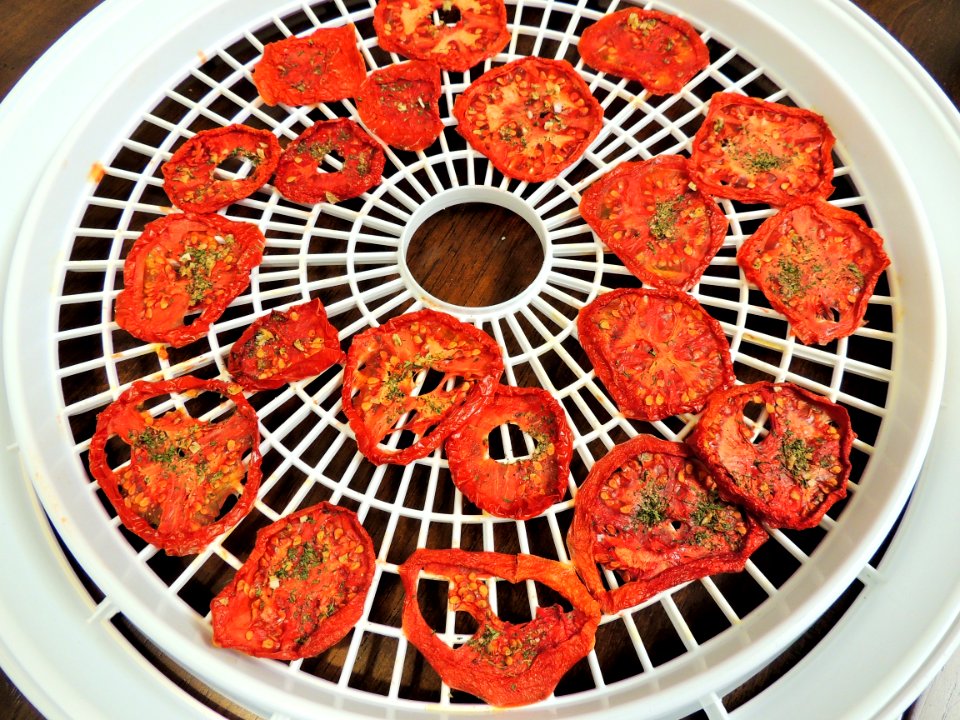 Tray Of Dried Tomatoes photo