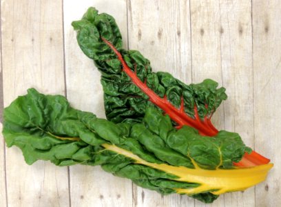 Rainbow Chard On Wood