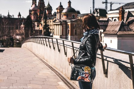 Woman Posing Moscow Kremlin photo