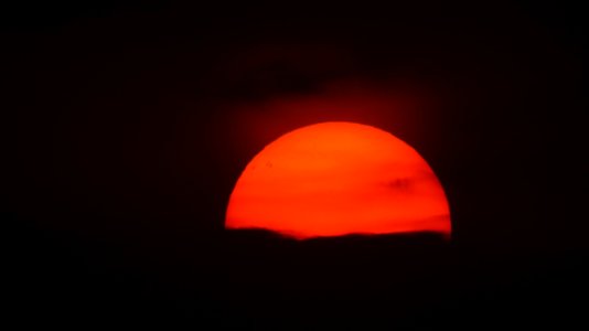 Cloud Sky Orange Afterglow photo