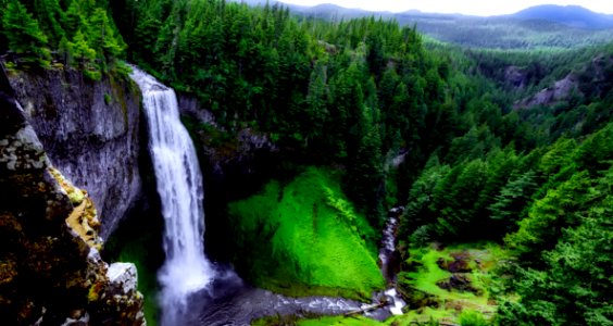 Waterfall Over Cliff photo