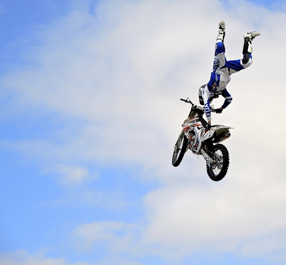 Dirt bike motorbike blue bike