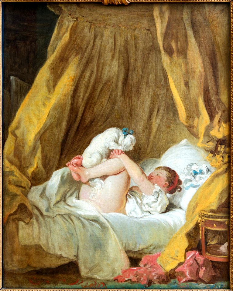 Jeune fille et son chien, Jean-Honor Fragonard, HUW 35, Alte Pinakothek Munich