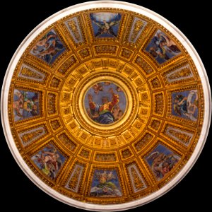 Dome Cappella Chigi from inside, Santa Maria del Popolo, Rome, Italy