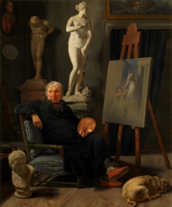 Martinus Rrbye, Portrt af maleren C.A. Lorentzen, 1827, 0218NMK, Nivaagaards Malerisamling