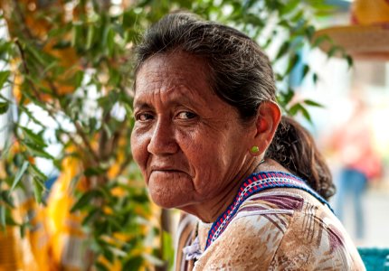 Sad face of a Wayuu Woman