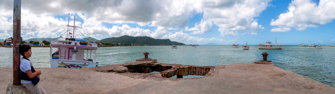 Child looking at the dock