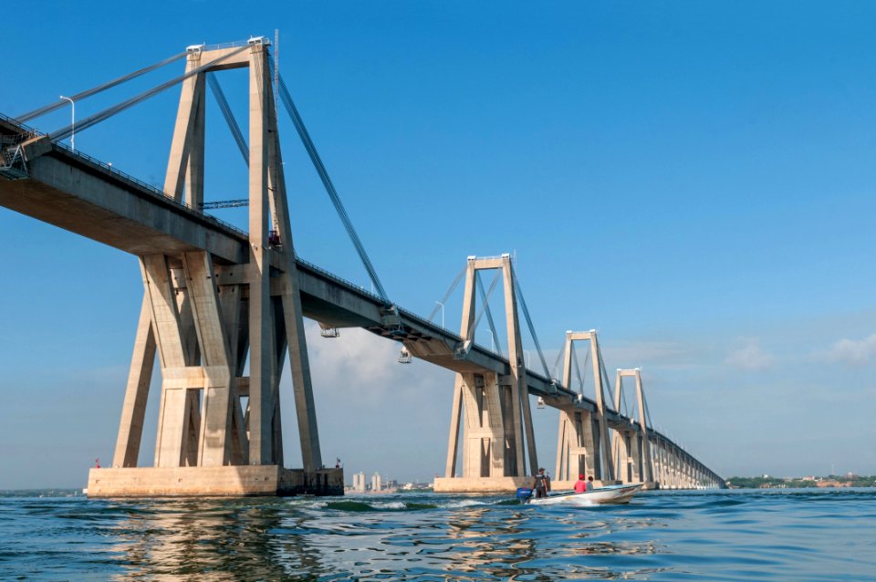 General Rafael Urdaneta Bridge view from the lake to Cabimas side