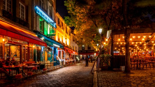Restaurants, Place du Tertre, Paris 30 September 2019