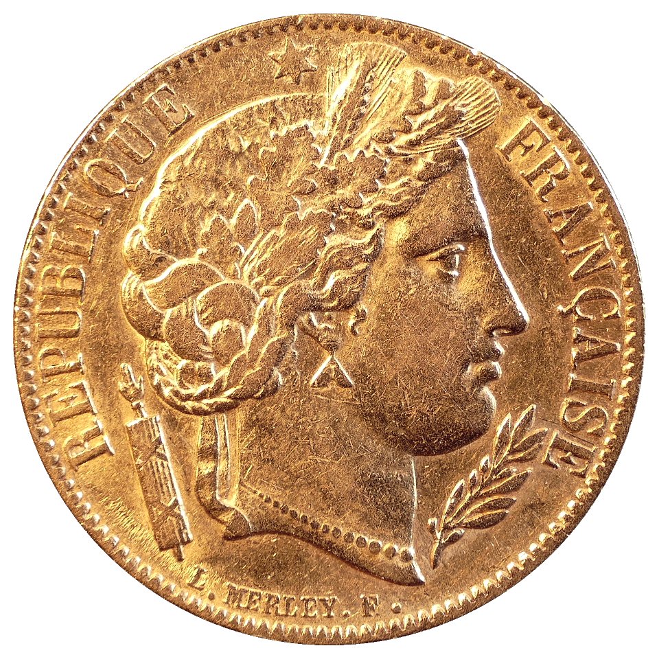 20 fr or Merley 1851 avers