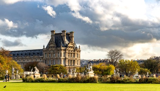 Pavillon de Flore from the Tuileries Garden, Paris 5 November 2019