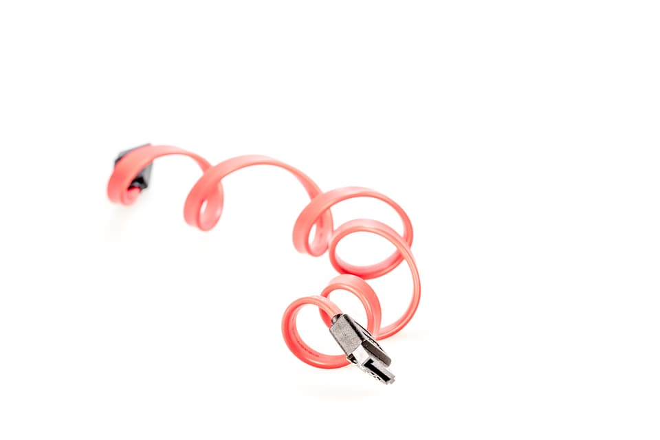 Cut out computer red