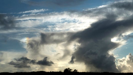 Small sun dog in cumulus