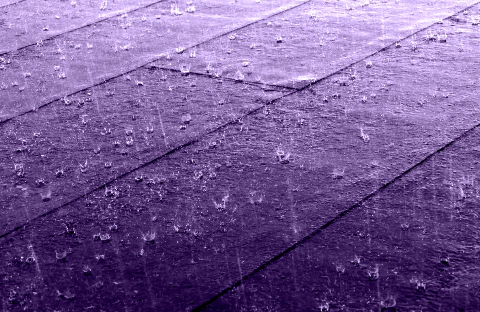 Purple rain on roof