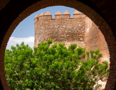 Alcazaba, gate, tower, Almeria, Spain