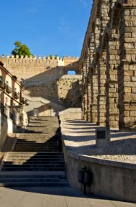 Aqueduct city walls Segovia