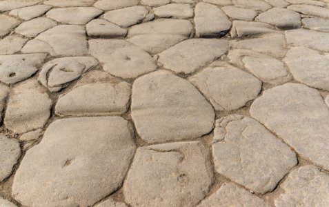 Cobblestones street Pompeii