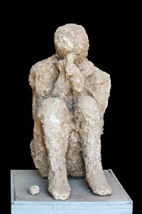 Cast sitting victim Pompeii