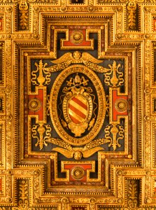 Relief CoA Pius V ceiling Santa Maria in Aracoeli, Rome, Italy photo