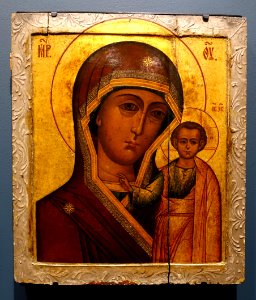 Mother of God of Kazan, 1700s, egg tempera on wood - Jordan Schnitzer Museum of Art, University of Oregon - Eugene, Oregon photo