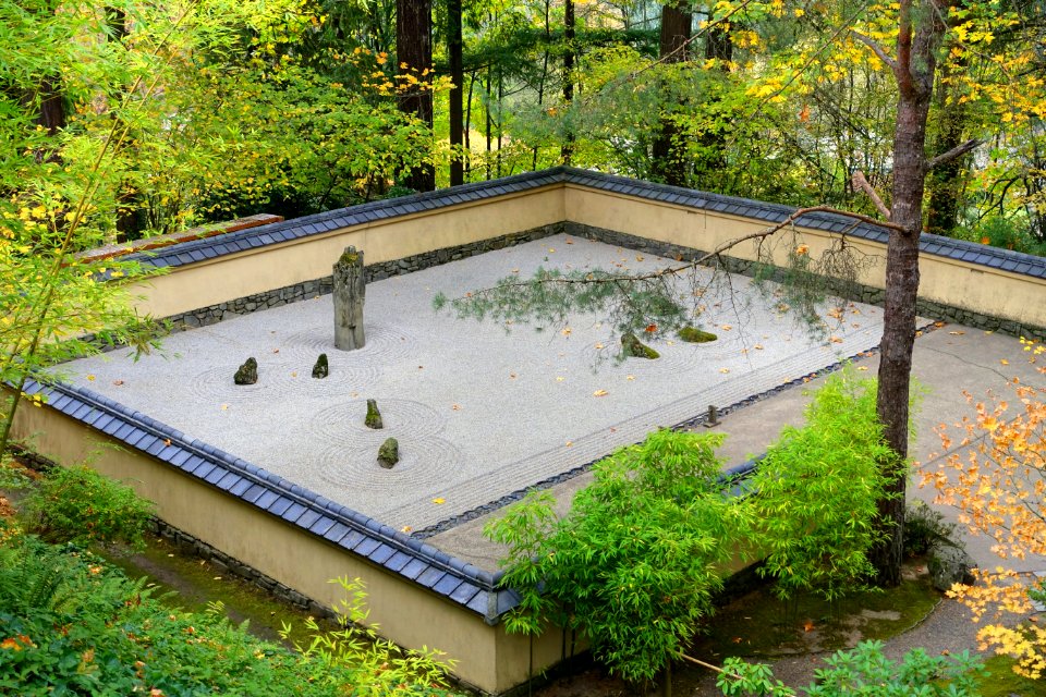 Sand and Stone Garden - Portland Japanese Garden - Portland, Oregon