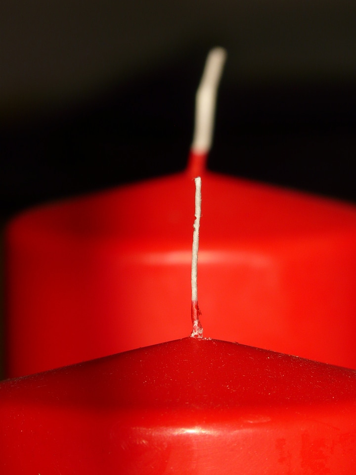 Wax wax candle red