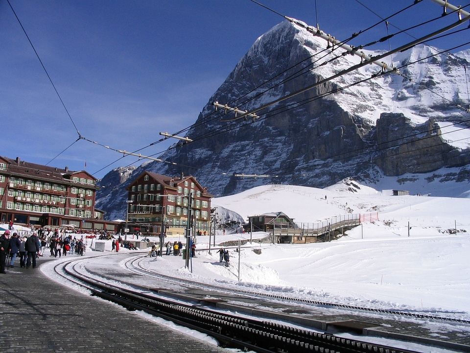 Mountain north face snow
