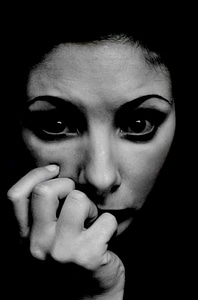 Woman anxiety threatened
