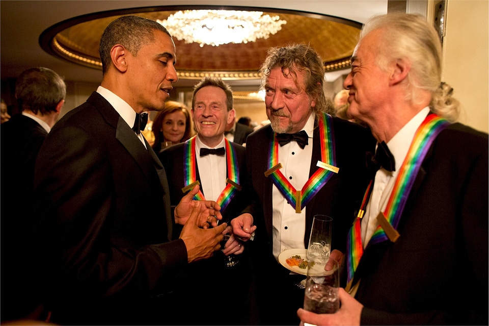 Jimmy page led zeppelin survivors kennedy center event photo