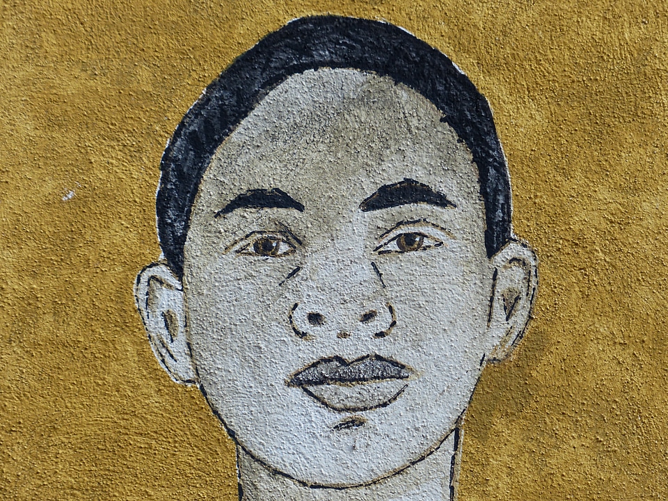 Painted face portrait