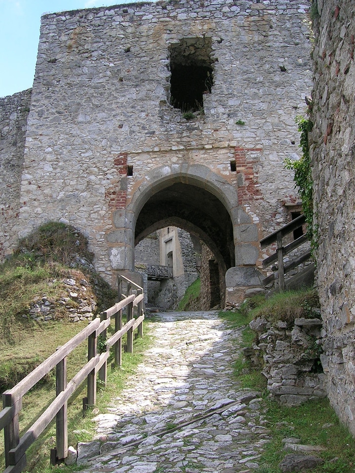 Cobblestones archway ancient
