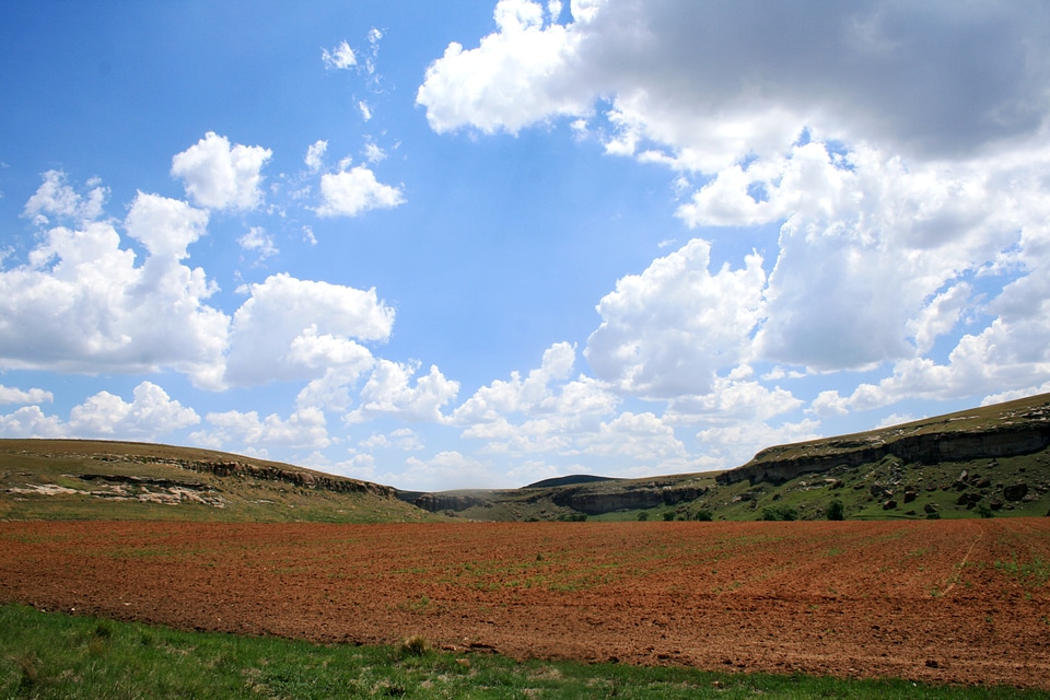 Land farm red soil