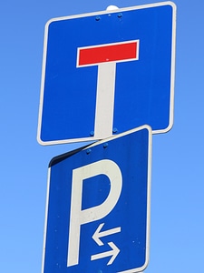 Blue traffic signs road sign photo