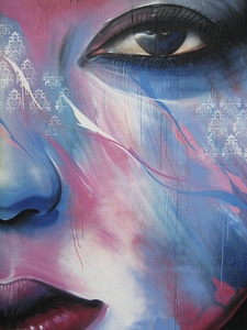 Graffiti street art face
