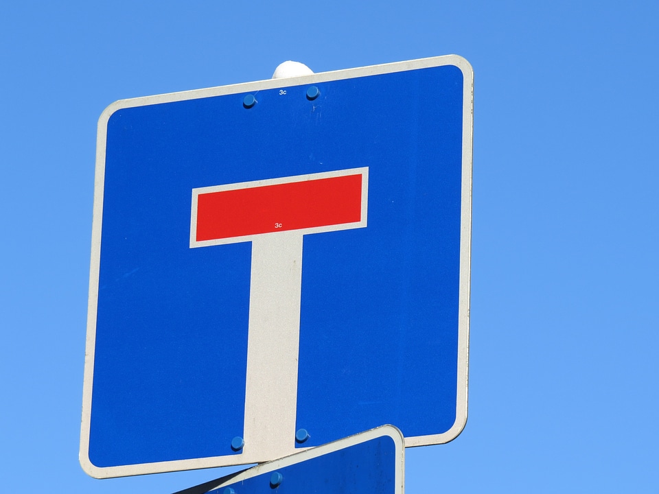 Blue traffic signs road sign