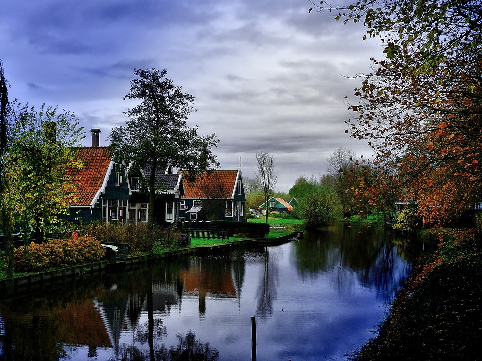 Town houses autumn