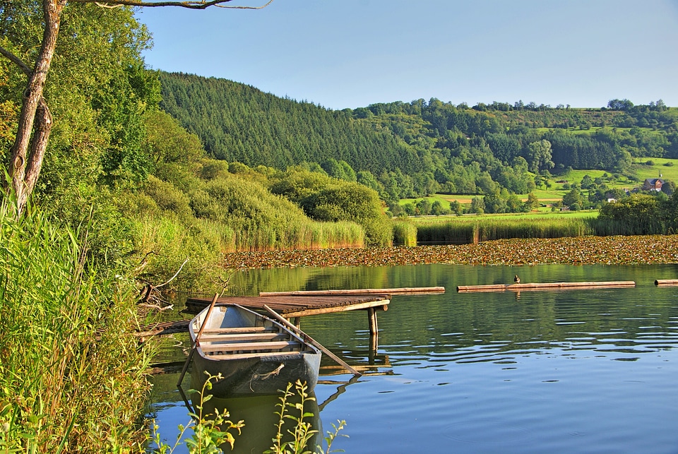 Eifel rowing boat water