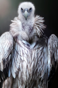 Animal plumage standing
